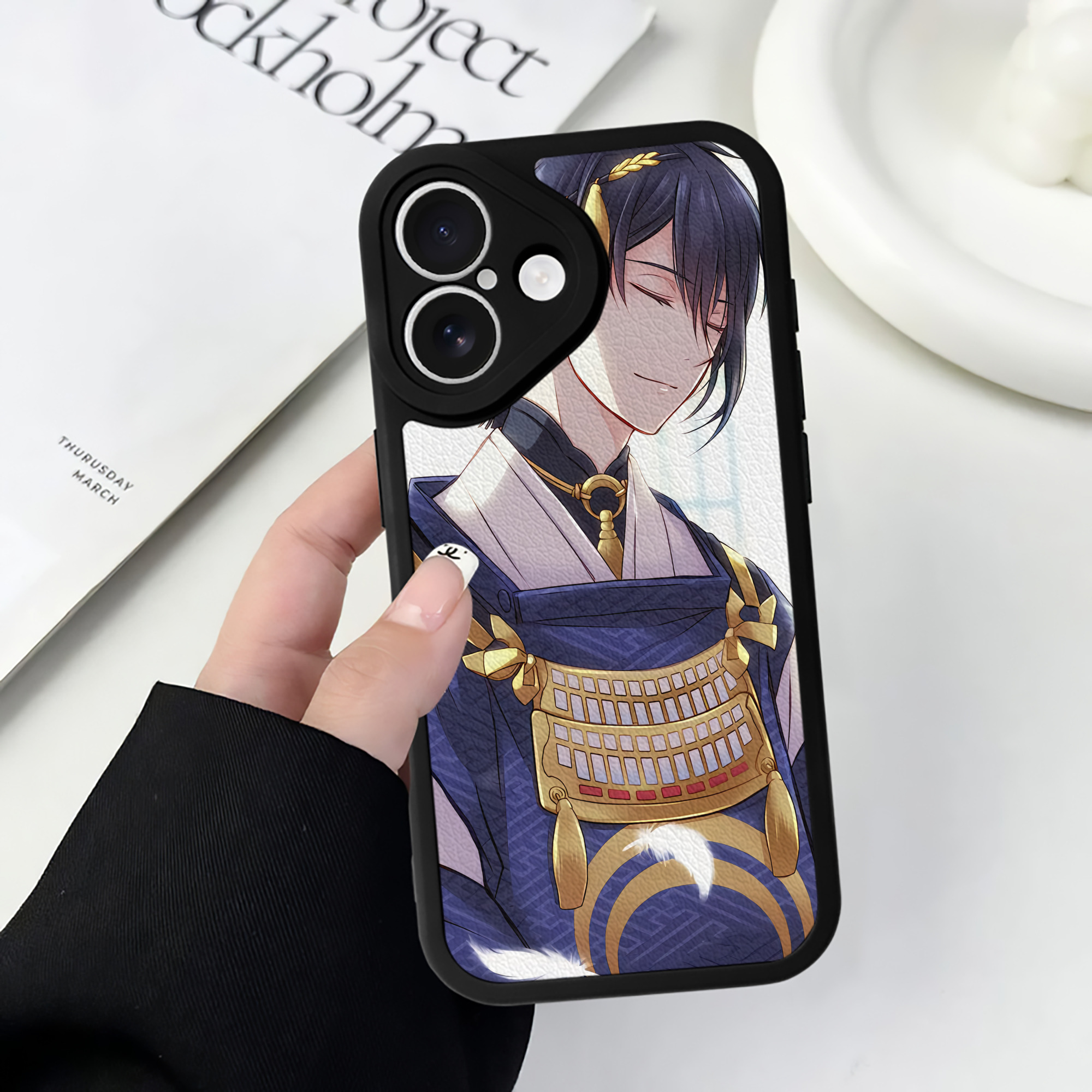 （画像用） 刀剣乱舞 Touken Ranbu 【iPhone 16シリーズ対応】シリコンスマホケース（レザー調） 材質：シリコン
